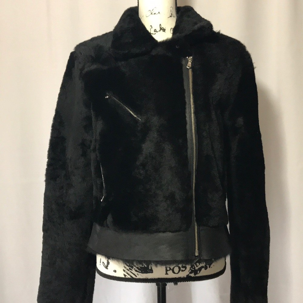 Generation Love Black  shearling Fur Jacket